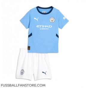 Manchester City Replik Heimtrikot Kinder 2024-25 Kurzarm (+ Kurze Hosen)